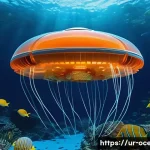 해양 환경 보호 기술 - **AI's Intelligent Eyes in the Deep Ocean**
"A stunning, highly detailed panoramic shot of the d...