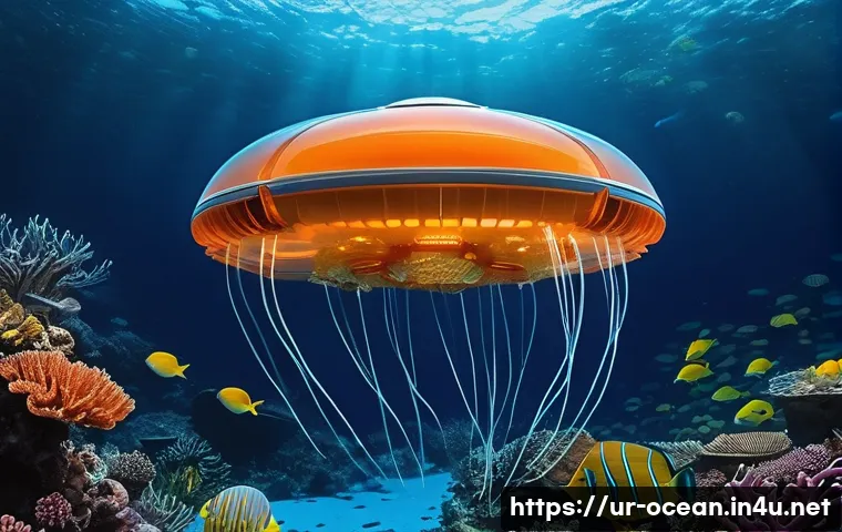 해양 환경 보호 기술 - **AI's Intelligent Eyes in the Deep Ocean**
"A stunning, highly detailed panoramic shot of the d...