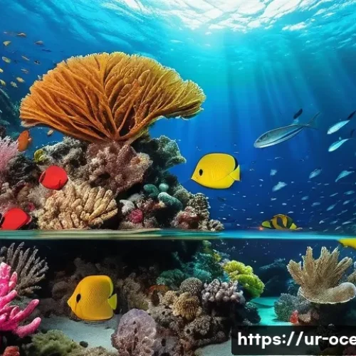 Home 32 해양 과학 학술지 - A vibrant underwater scene depicting newly discovered marine species in the deep ocean near the coas...