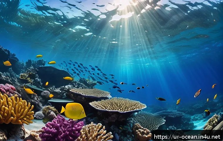 수중 카메라 기술 - A high-resolution underwater scene captured with a modern waterproof camera, showcasing vibrant cora...