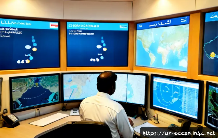Home 17 해양 항로 관제 시스템 - Photorealistic maritime route control center in Karachi, Pakistan, Pakistani and Urdu-speaking port ...